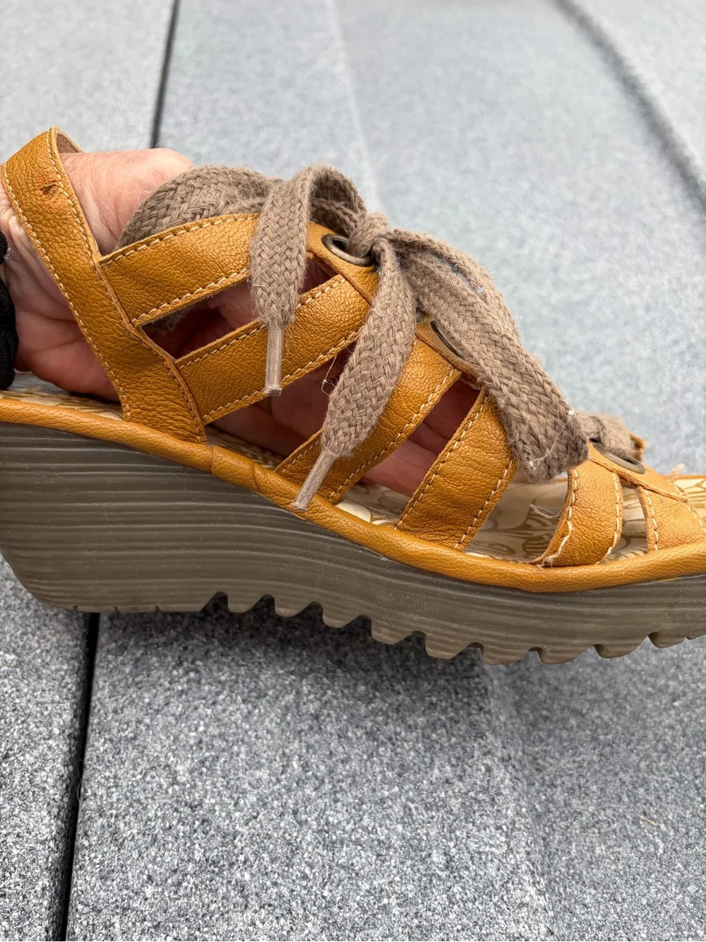 Fly London wedge sandals. Size 38